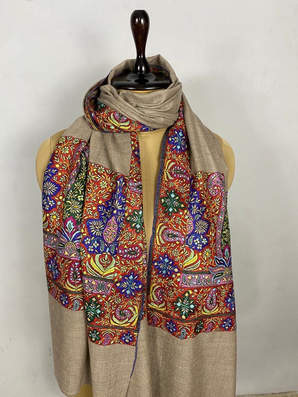 Multi Color Pala Border Shawl