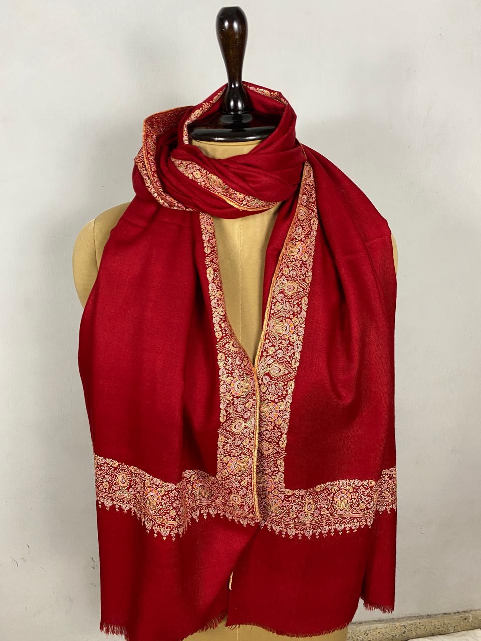 Medium Size Border Pashmina Shawl