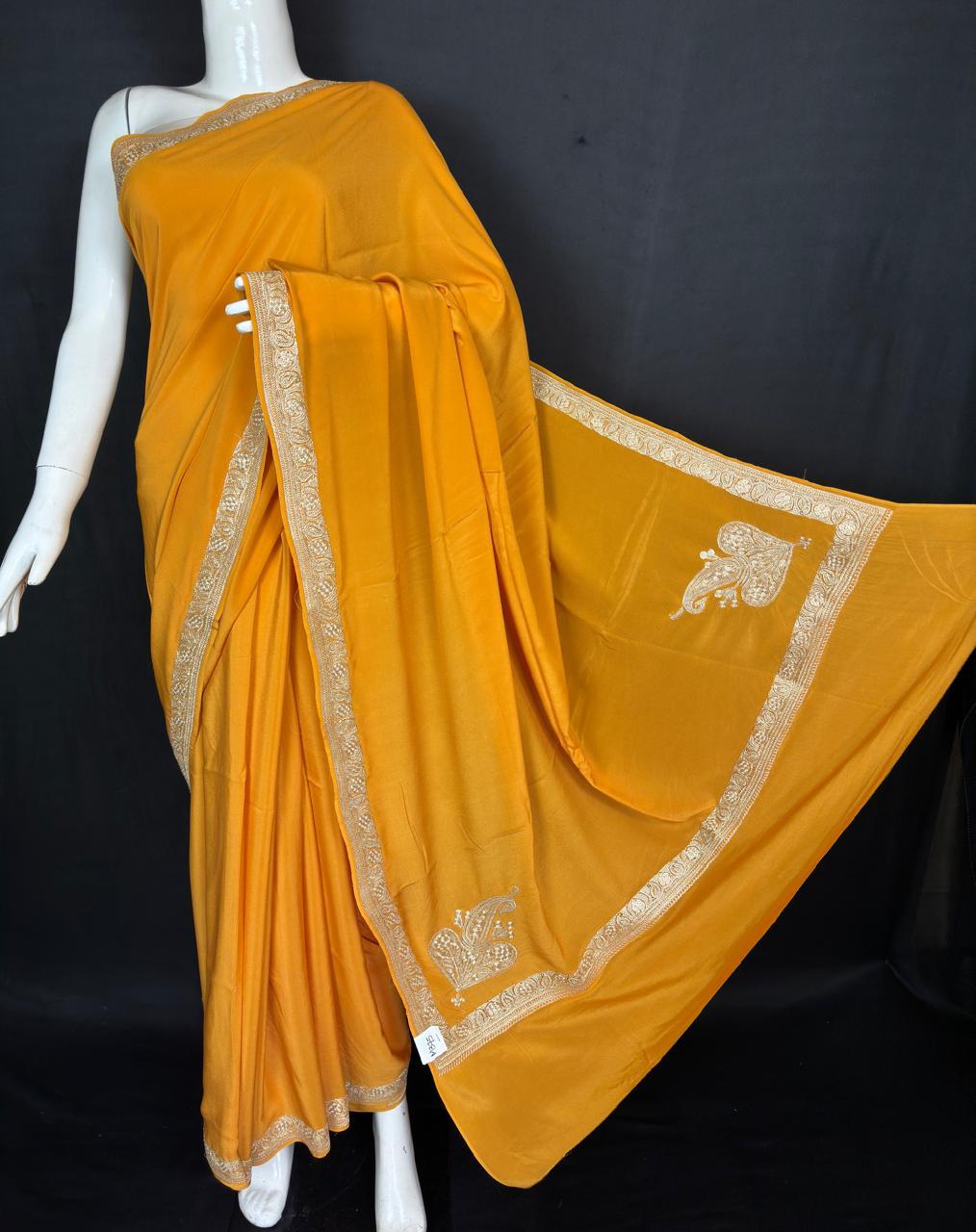 Royal Kashmiri Embroidery Saree
