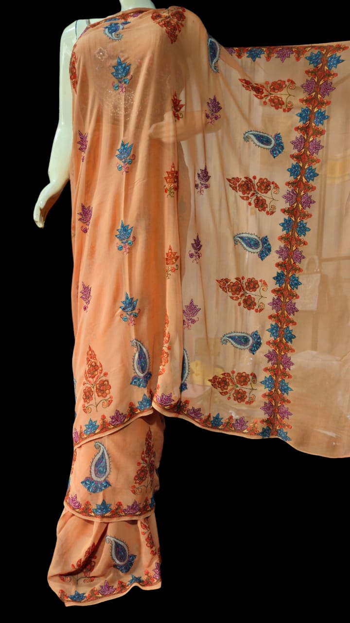 Saree with Booti Work